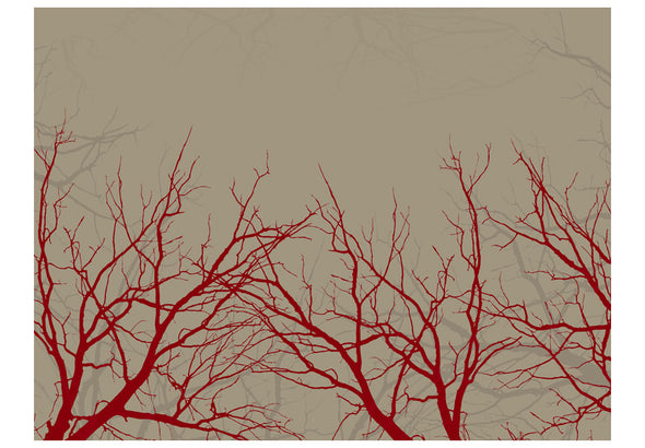 Fotobehang - Red-hot branches