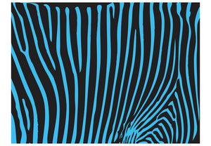 Fotobehang - Zebra pattern (turkoois)