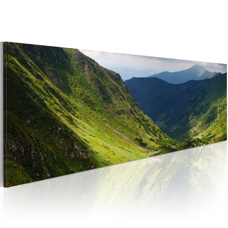 Foto schilderij - Canvas print - In the valley of the mountain
