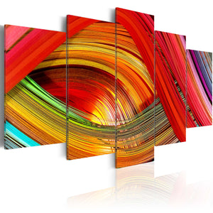 Foto schilderij - Abstractie met kleurrijke streepjes