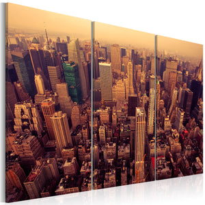Foto schilderij - Zonsondergang in New York