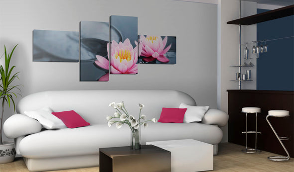 Foto schilderij - The tranquillity of the lilies
