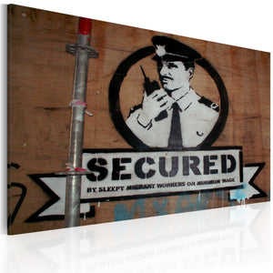 Foto schilderij - Secured (Banksy)