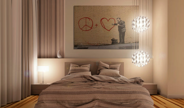 Foto schilderij - Peace and love doctor (Banksy)