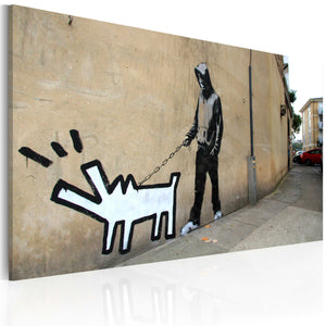 Foto schilderij - Barking dog (Banksy)