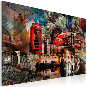 Foto schilderij - Londen collage - triptiek