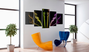 Foto schilderij - Multicoloured strepen - 5 stuks