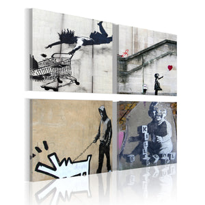 Foto schilderij - Banksy - vier originele ideeën