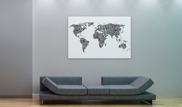 Foto schilderij - De Wereld kaart - alfabet