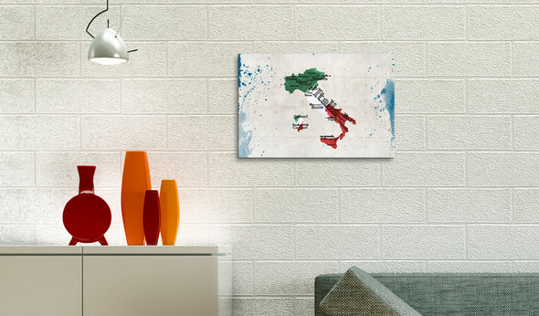 Foto schilderij - Kaart van Italië