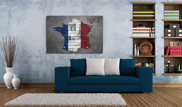 Foto schilderij - Symbolen van Frankrijk