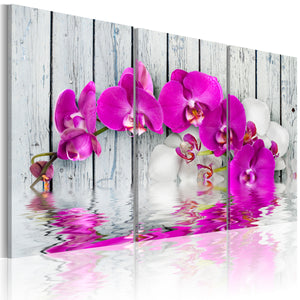 Foto schilderij - harmony: orchid - Triptych