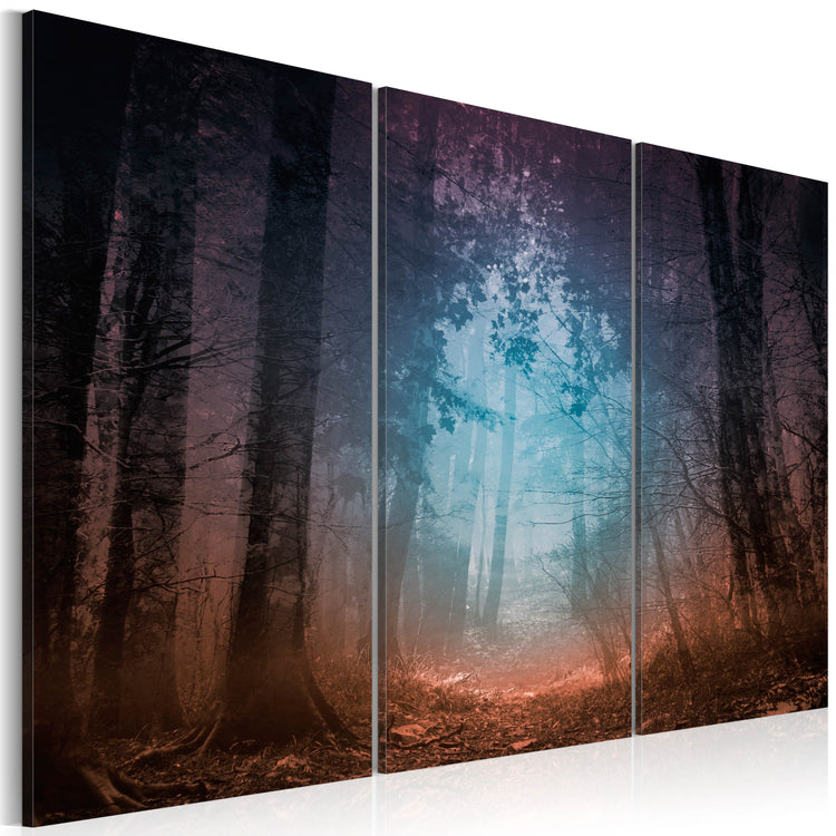 Foto schilderij - Edge of the forest - triptych