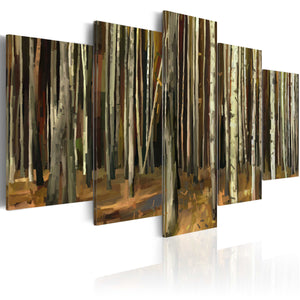 Foto schilderij - The mystery of Sherwood Forest - 5 pieces