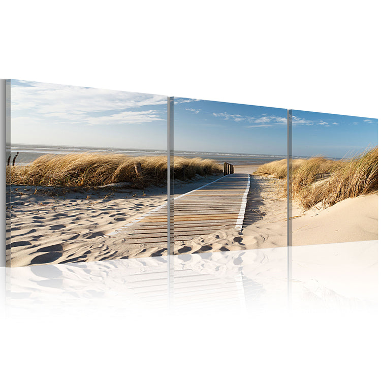 Foto schilderij - Beach (Triptych)