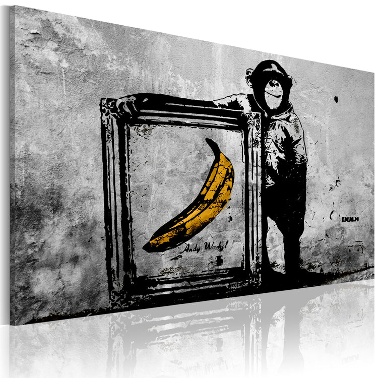 Foto schilderij - Inspired by Banksy - black and white