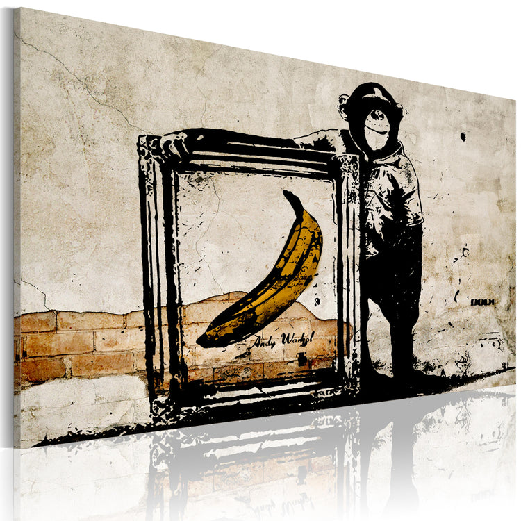 Foto schilderij - Inspired by Banksy - sepia