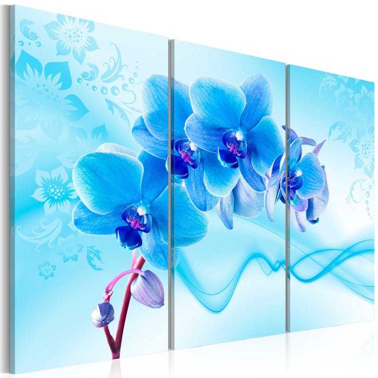 Foto schilderij - Ethereal orchid - blue