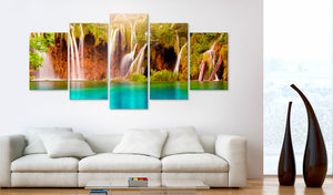 Foto schilderij - Forest waterfall