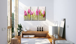 Foto schilderij - Spring bouquet of tulips