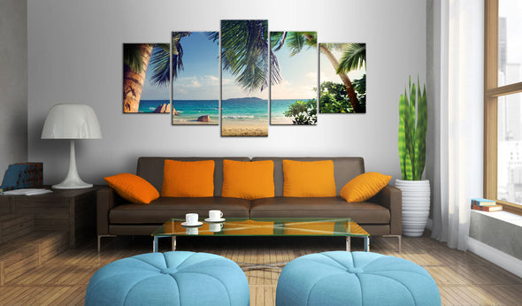Foto schilderij - Under palm trees