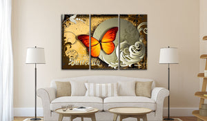 Foto schilderij - Flight of a butterfly