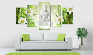 Foto schilderij - Buddha and jasmine