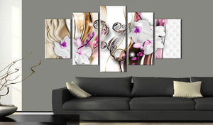 Foto schilderij - Orchids: pink flowers