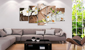 Foto schilderij - Ivory orchids