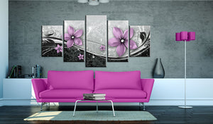 Foto schilderij - Purple flower of night
