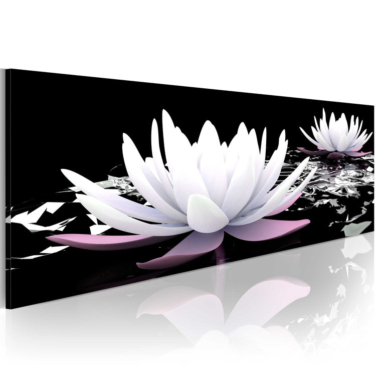 Foto schilderij - White water lilies
