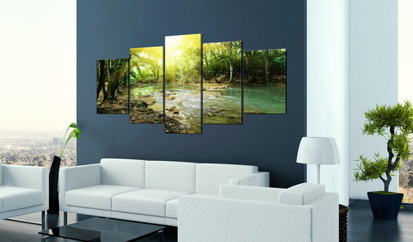 Foto schilderij - Forest river