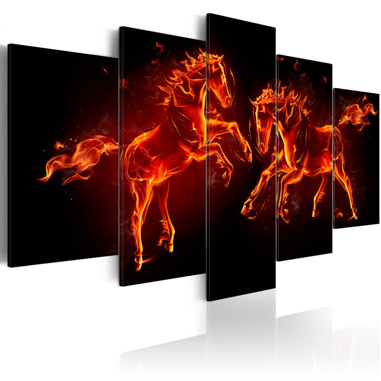 Foto schilderij - Fiery Horses