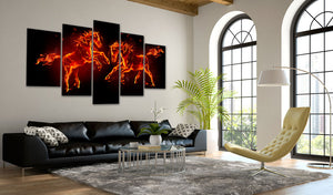 Foto schilderij - Fiery Horses
