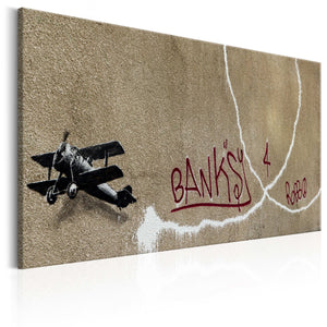 Foto schilderij - Love Plane by Banksy
