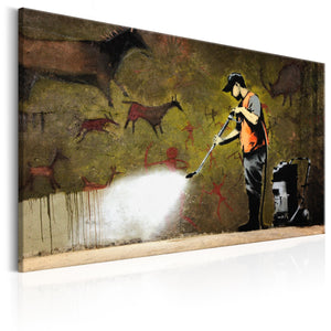 Foto schilderij - Cave Painting by Banksy