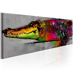 Foto schilderij - Colourful Alligator