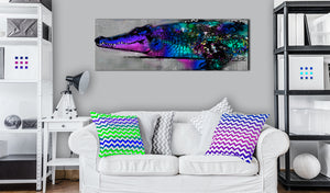 Foto schilderij - Blue Alligator