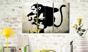 Foto schilderij - Monkey TNT Detonator by Banksy