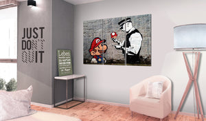 Foto schilderij - Super Mario Mushroom Cop by Banksy