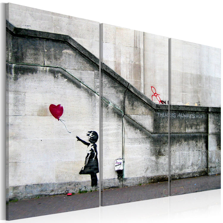 Foto schilderij - Girl With a Balloon by Banksy