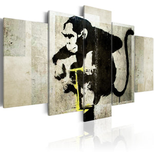 Foto schilderij - Monkey TNT Detonator (Banksy)