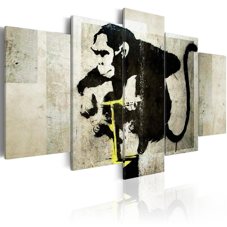 Foto schilderij - Monkey TNT Detonator (Banksy)