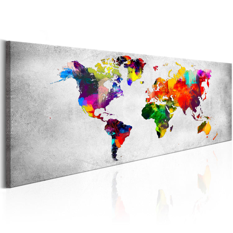 Foto schilderij - World Map: Coloured Revolution