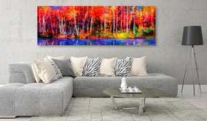 Foto schilderij - Colorful Autumn Trees