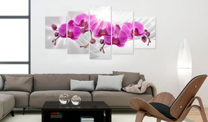 Foto schilderij - Abstract Garden: Pink Orchids