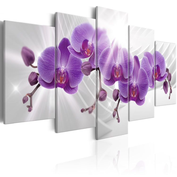 Foto schilderij - Abstract Garden: Purple Orchis