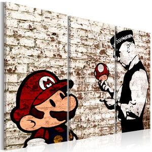 Foto schilderij - Mario Bros: Torn Wall