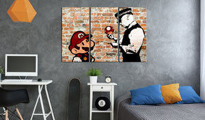 Foto schilderij - Caught Mario