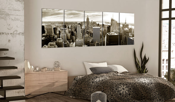 Foto schilderij - Grey Manhattan